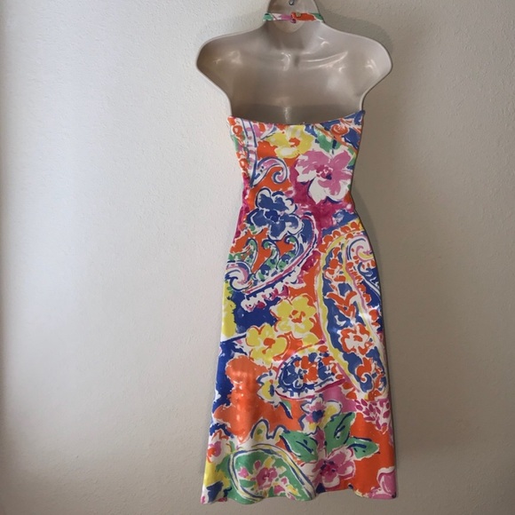 Ralph Lauren Silk Blend Halter Dress - Picture 2 of 5